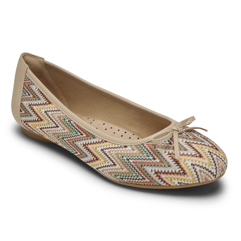 Rockport Flats Sko Dame Multicolor - Reagan Bow - VNCG34507
